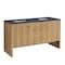 James Martin Vanities Hudson 60in Double Vanity, Light Natural Oak w/ 3 CM Charcoal Soapstone Top 435-V60D-LNO-3CSP - alternate 2